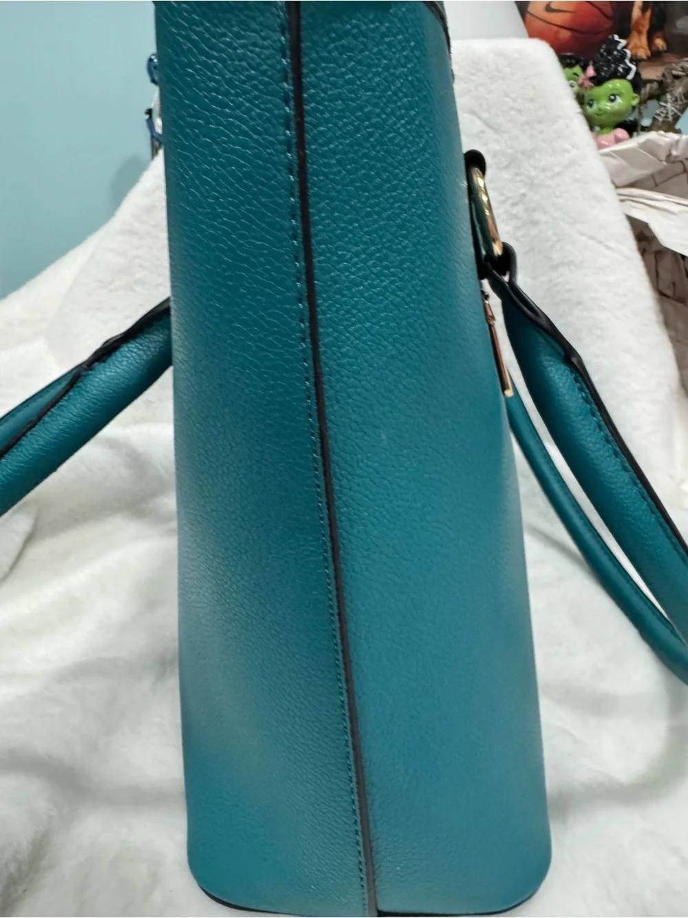 NWOT-Montana West Teal Tote Bag with Gold Accents